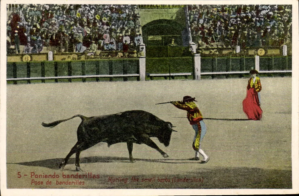 Stierkampf — Banderillen-Position - Vorderseite