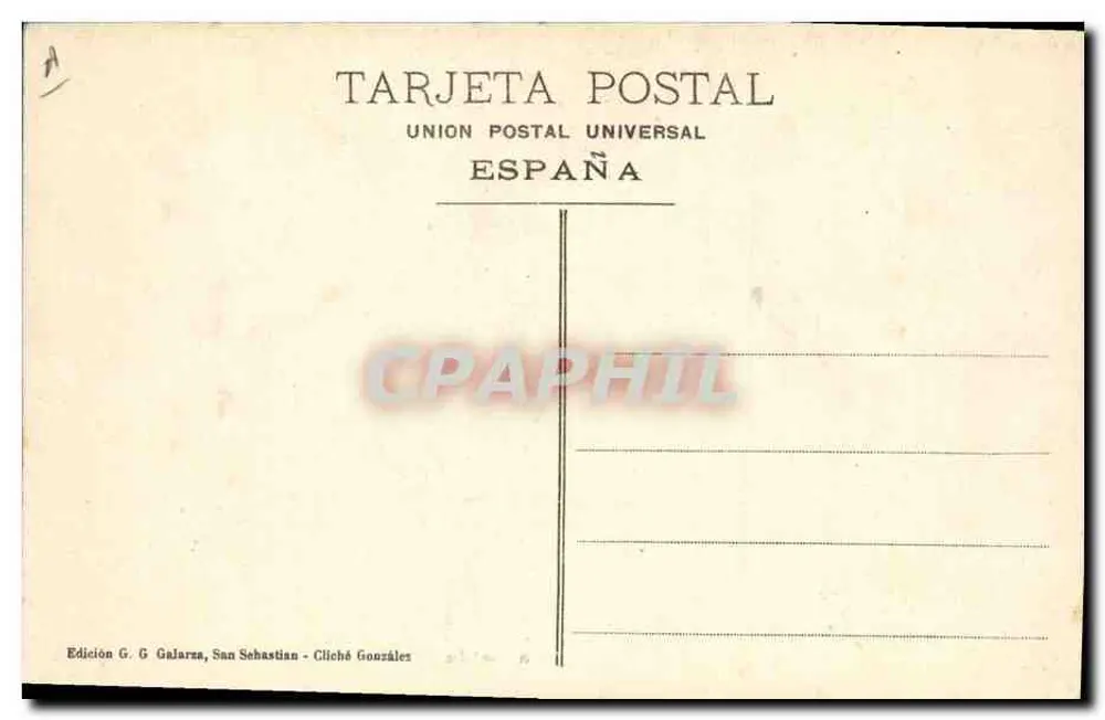 Een Val — Torenschouw — Uitgave G. Galarza, San Sebastián - Achterkant