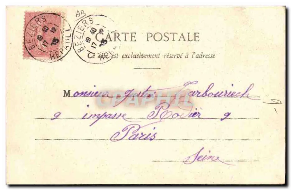 Arènes de Béziers — Le Jeu des Piques — M. P. Phot. - Rückseite