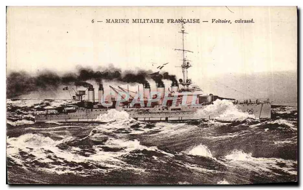 Franse Militaire Marine — Voltaire, oorlogsschip — A.D.I.A. - Nice - Voorkant