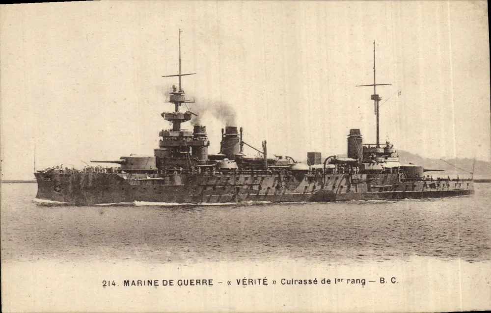 Marineflotte — « VÉRITÉ » — Schlachtschiff 1. Klasse — B.C. — n°214 - Vorderseite