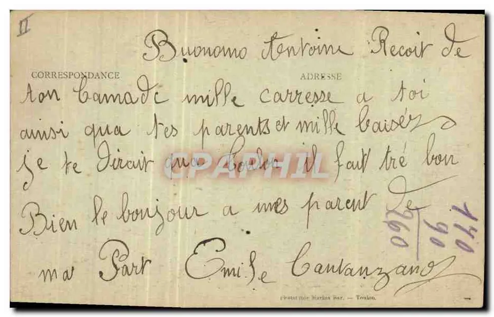 Voltaire — Turbinenpanzerkreuzer — Französische Marine - Rückseite