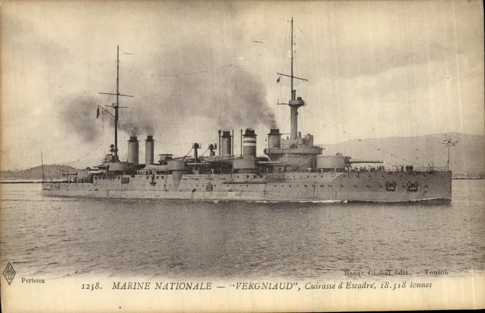 Marine Nationale — "VERGNAUD", Schlachtschiff der Flotte, 18.318 Tonnen — Bazar Global ed. - Toulon - Vorderseite