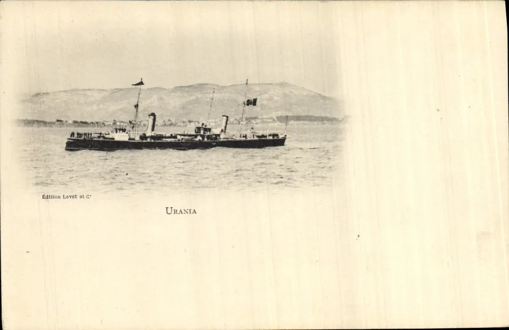 Navio a vapor Urania — Edição Levet et C° - Frente
