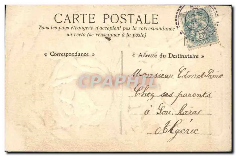 Rosas e pássaros — Boa e Feliz Ano — editor desconhecido - Verso
