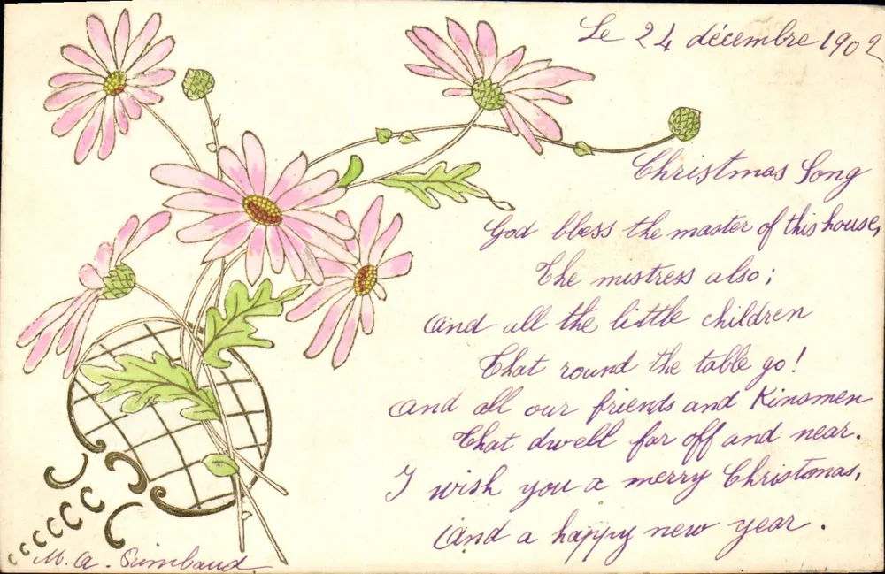 Flores rosas — Canção de Natal — Mme A. Simboud - Frente