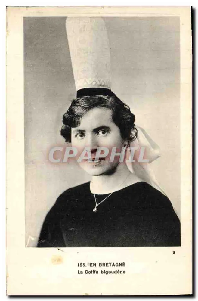 A Coifa Bigoudene — Bretanha — T. Chapeau, editor Nantes, n°165 - Frente