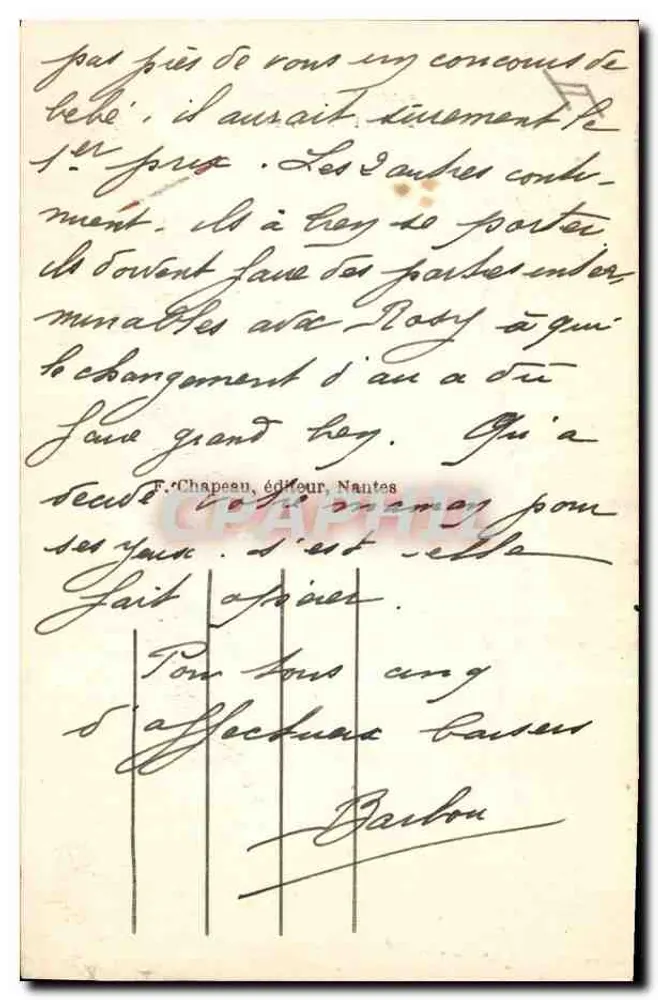 A Coifa Bigoudene — Bretanha — T. Chapeau, editor Nantes, n°165 - Verso