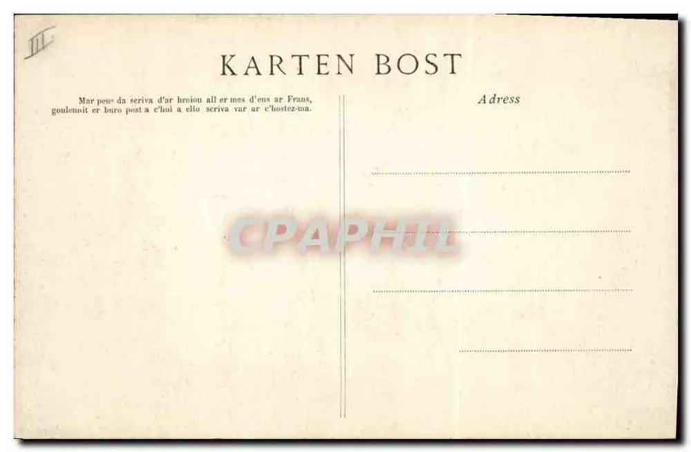 Jovem criança de Pont-l'Abbé — Coleção Villand, Quimper — n° 1151 - Verso