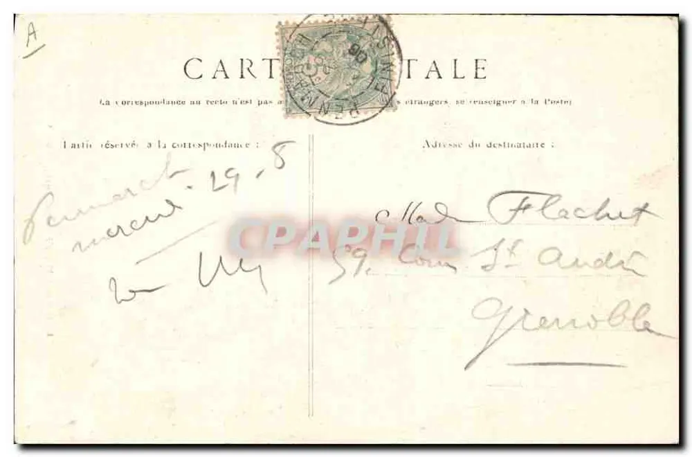 Artesã de KéritY-Penmarch — Coleção Villard, Quimper — n° 1369 - Verso