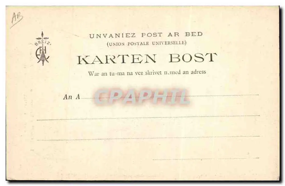 Die bretonischen Kopftücher — Sammlung E. Hamonic — 580. - DAOULAS (Finistère) - Rückseite