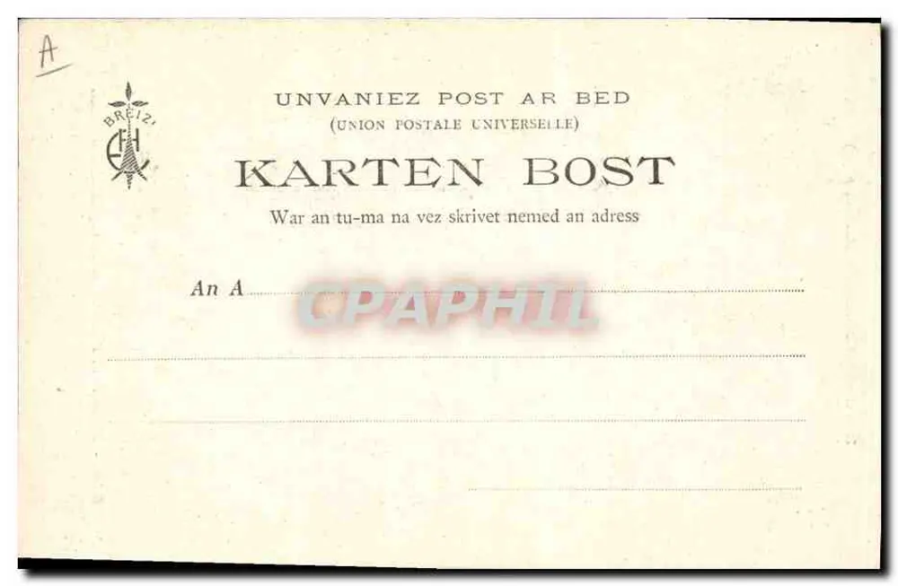 Frau und Mädchen aus Plougastral-Daoulas — Die Bretonischen Kopfbedeckungen (Sammlung E.H.) — Plougastral-Daoulas - Rückseite