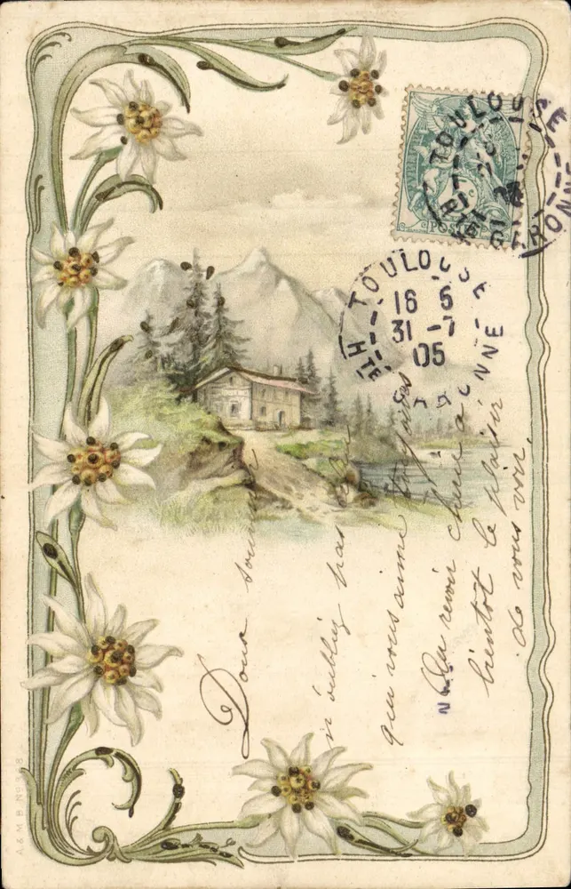 Castelo de La Pâture — vista alpina — A&M B.N. 38 - Frente