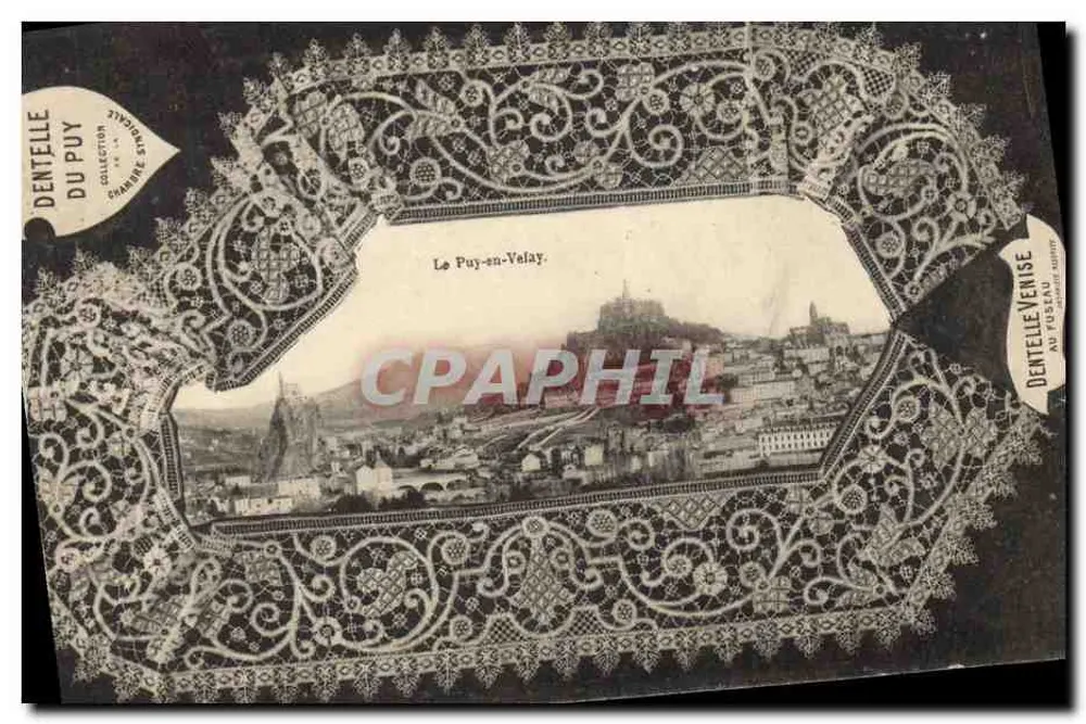 Le Puy-en-Velay — Panoramablick — Venedig-Lace-Motiv, veröffentlicht von Margerit-Bremond - Vorderseite