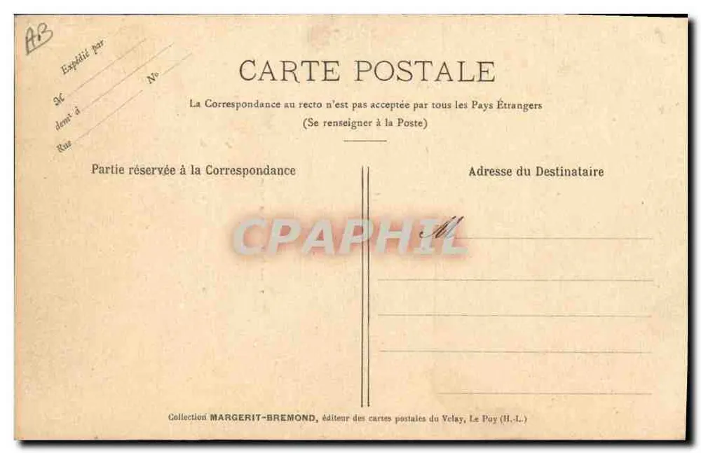 Dentadura do Puy — Coleção da Câmara Sindical — Artigo Torchon - Verso
