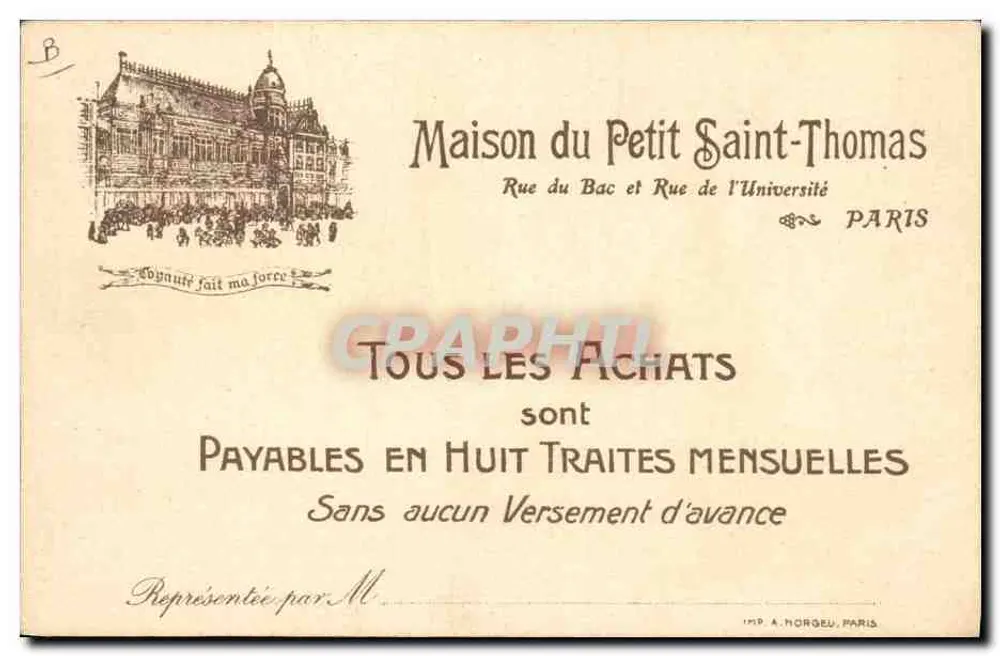Die Dentelliers — Malines — Die Grand'Place — Haus des Kleinen Saint-Thomas, 33, Rue du Bac — Paris - Rückseite