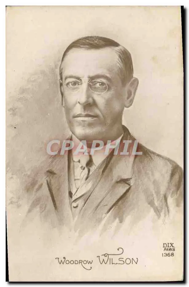 Woodrow Wilson — retrato — DIX PARIS 1368 - Frente