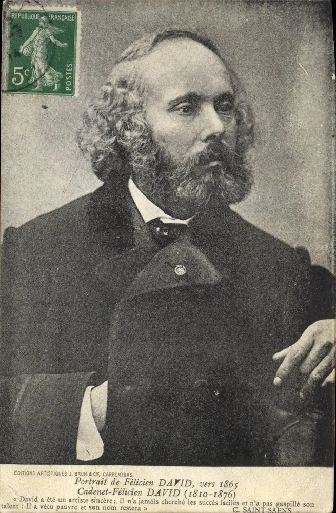 Portrait de Félicien David — vers 1865 — Éditions Artistiques J. Brun & Cie, Carpentras - Vorderseite
