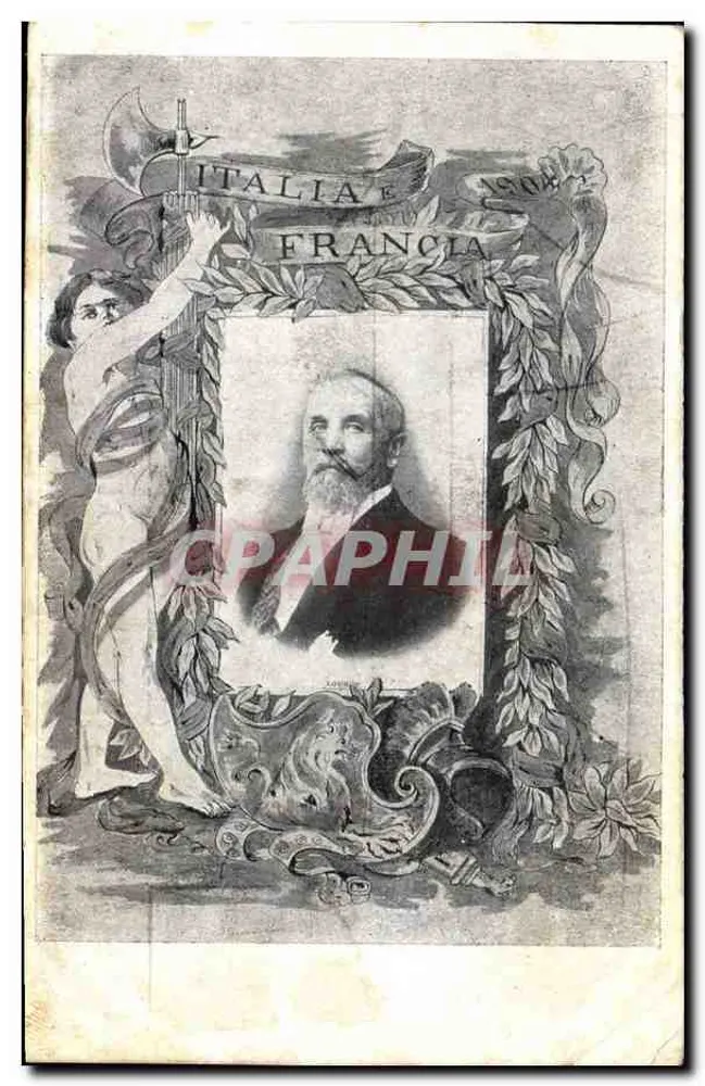 Retrato de um homem — Itália e França 1904 — editor desconhecido - Frente