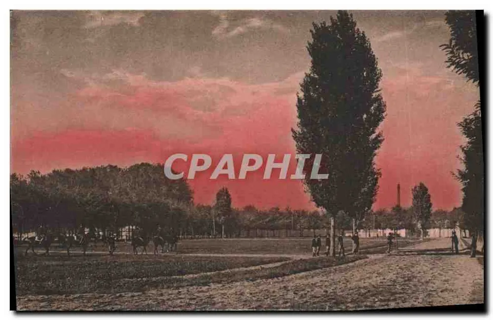 Parque da Villette — visão do parque ao entardecer — editor anônimo, número de série 8015 - Frente