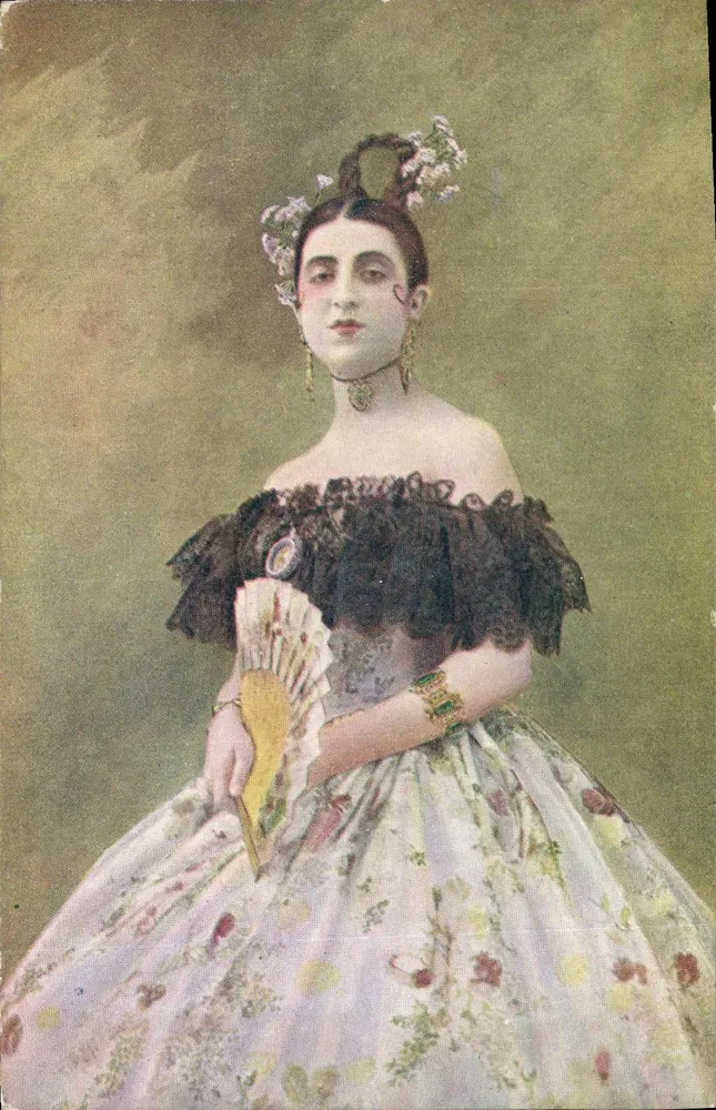 Frau in Ballkleid — Portrait — LUISA DE VIGNE, N° 108 - Vorderseite