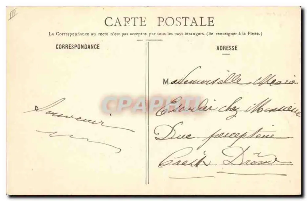 Frau, die eine Pfeife raucht — Der Fächer — Phototypie A. Bergeat & Cie, Nancy - Rückseite