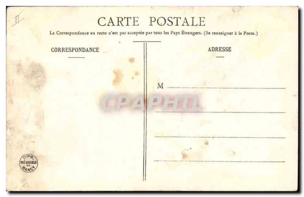 Fille couronnée — scène de premier baiser — Édition Bergeret, n°11 - Rückseite