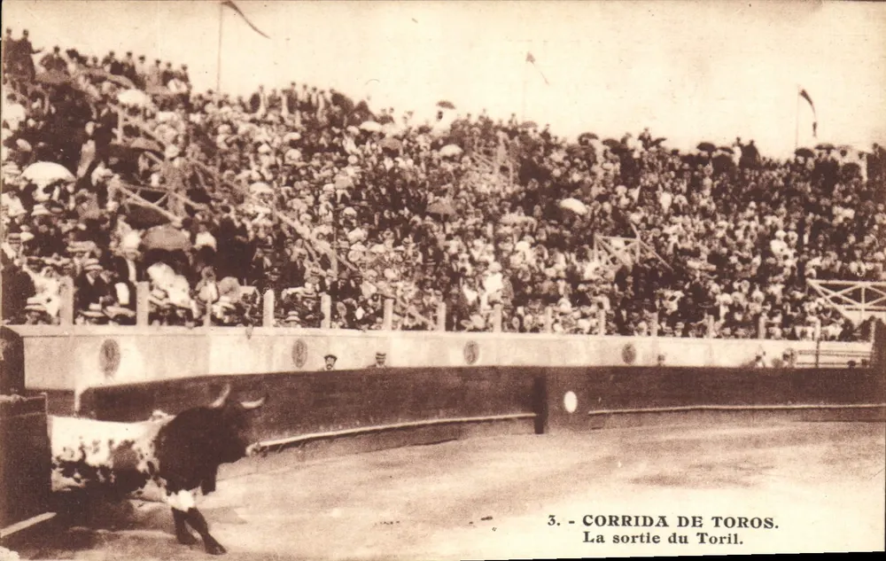 Corrida de Touros — A saída do Toril — Union Universal de Correos - Frente