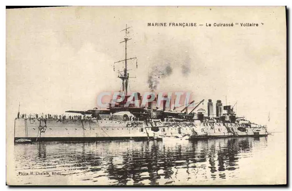 Marinha Francesa — O Cegonha 'Voltaire' — Foto H. Cheule, Brest - Frente