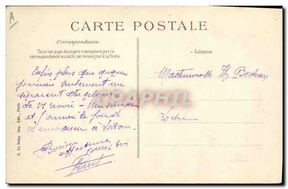 Schlachtschiff "Vergniaud" — Marine Nationale — Verlag ELD, n° 1258 - Rückseite