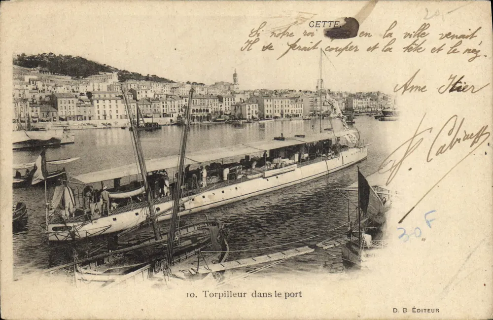 Torpilleur im Hafen — Gètte — D. B. Éditeur, n°10 - Vorderseite