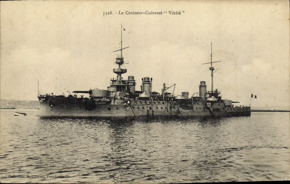 Der Kreuzer-Panzerschiff "Vérité" — Sammlung H. Laurent, Port-Louis - Vorderseite