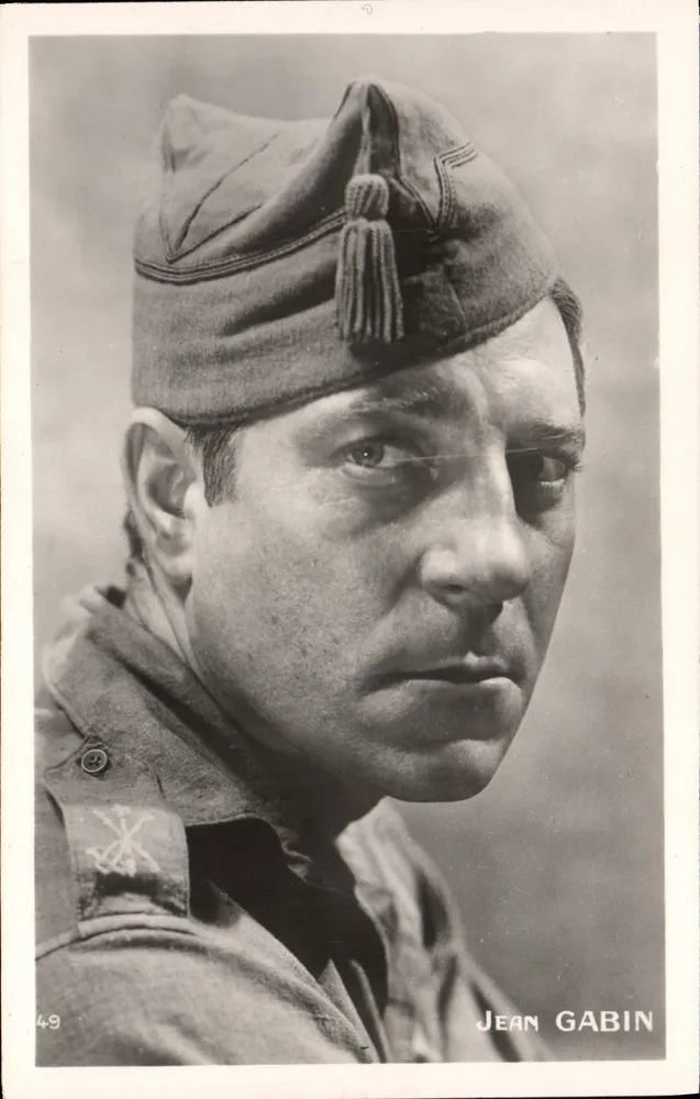 Jean Gabin — retrato militar — editor desconhecido, n° de série 49 - Frente