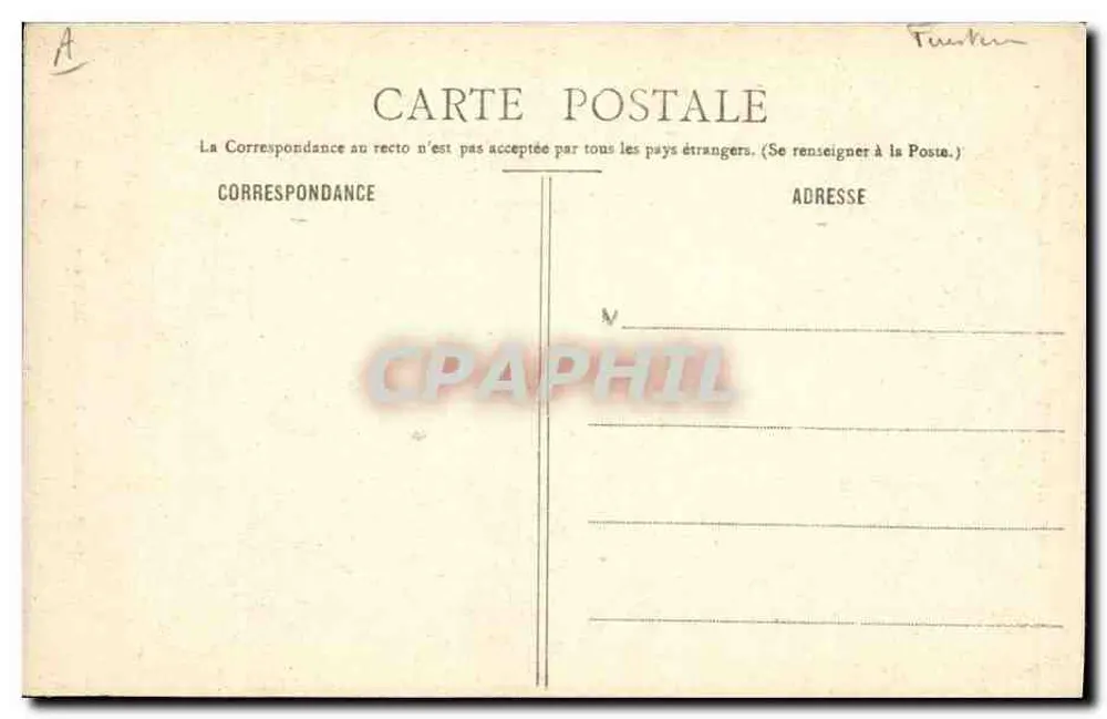 Jovem Menina de St-Pol-de-Léon — Coifas Bretãs — Coleção E. Hamonic, n° 1048 - Verso