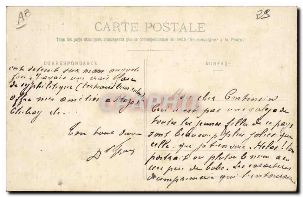 Menina de Pont-Aven — Coleção H. Laurent, Port-Louis — n° 2530 - Verso