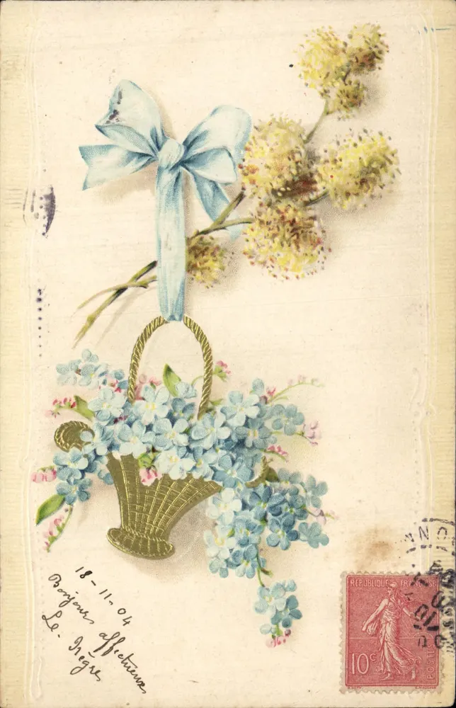 Bouquet de flores — editor não identificado, número de série 692 - Frente