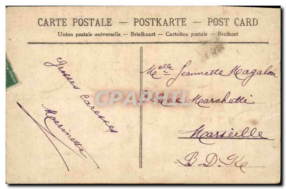 Cochon de lait orné de fleurs — Souvenir affectueux — éditeur non visible - Reverso