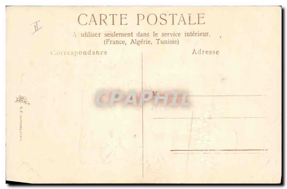 Lilás e lírios — Desejos sinceros — K. F. COTTENEAU, Paris - Verso