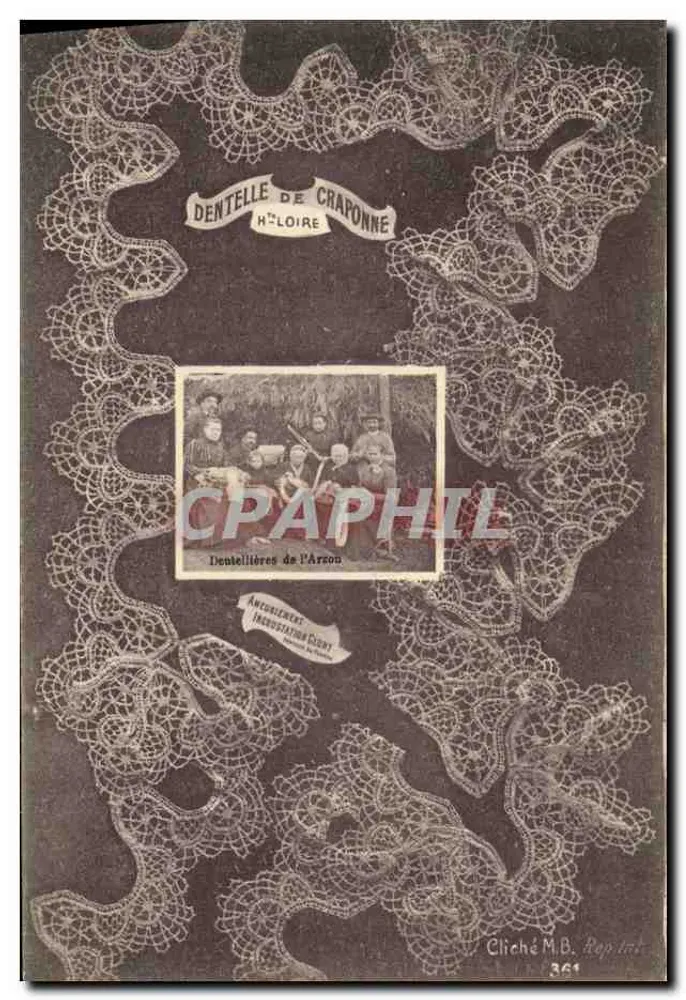 Lace von Craponne — Strickereien von l'Arzon — Cliché M.B. Rep. Int. n°361 - Vorderseite