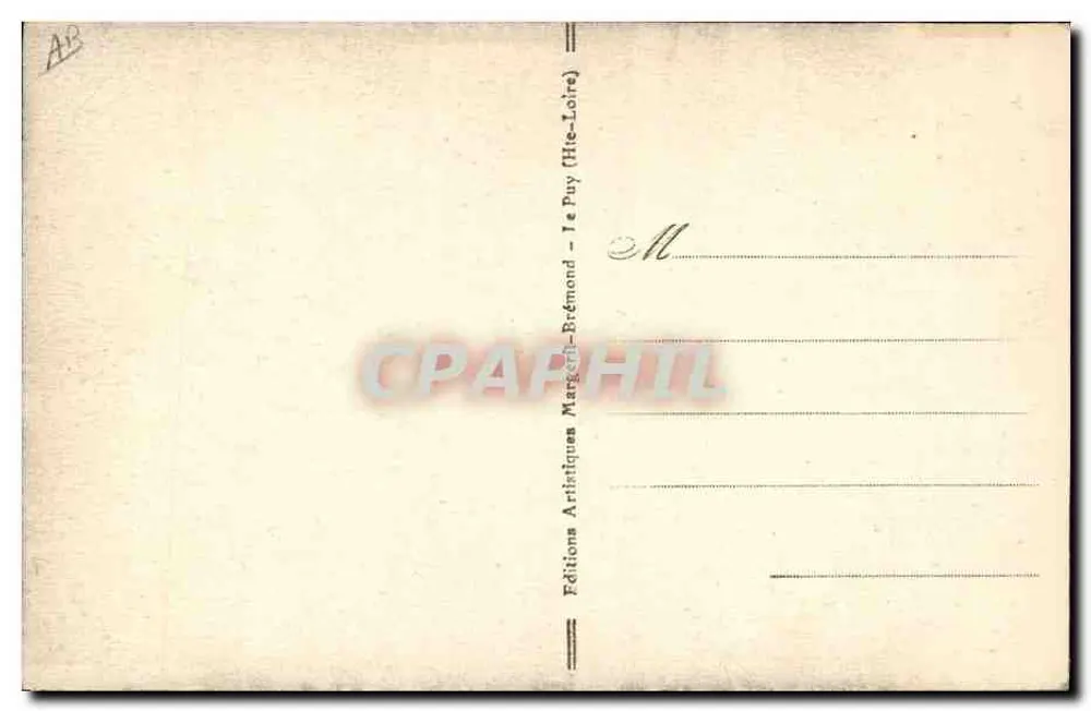 Eine Dentellière (sogenannte Auvergnate Frisur) — Le Puy — Artiétiques Margerit-Brémond Editions - Rückseite