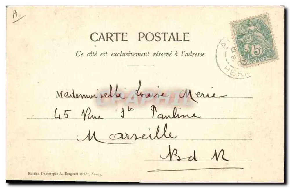 As Dentelas — Bruxelas — Edição Phototypie A. Bergeret et Cie, Nancy - Verso