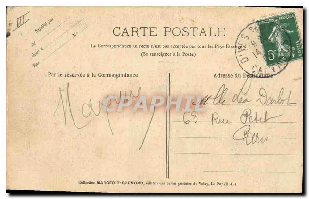 Garen van Craponne — Garenmaker — uitgever Margerit-Bremond, n° 362 - Achterkant