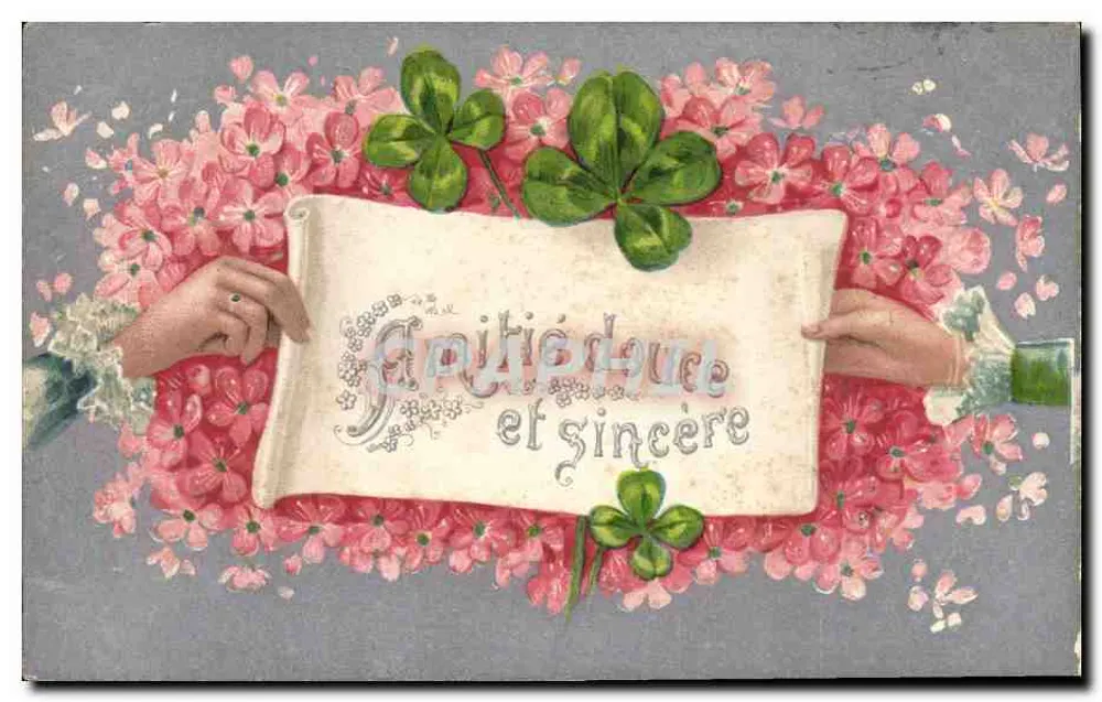 Amizade doce e sincera — editor K.F. Éditeurs, Paris, série 1664 - Frente