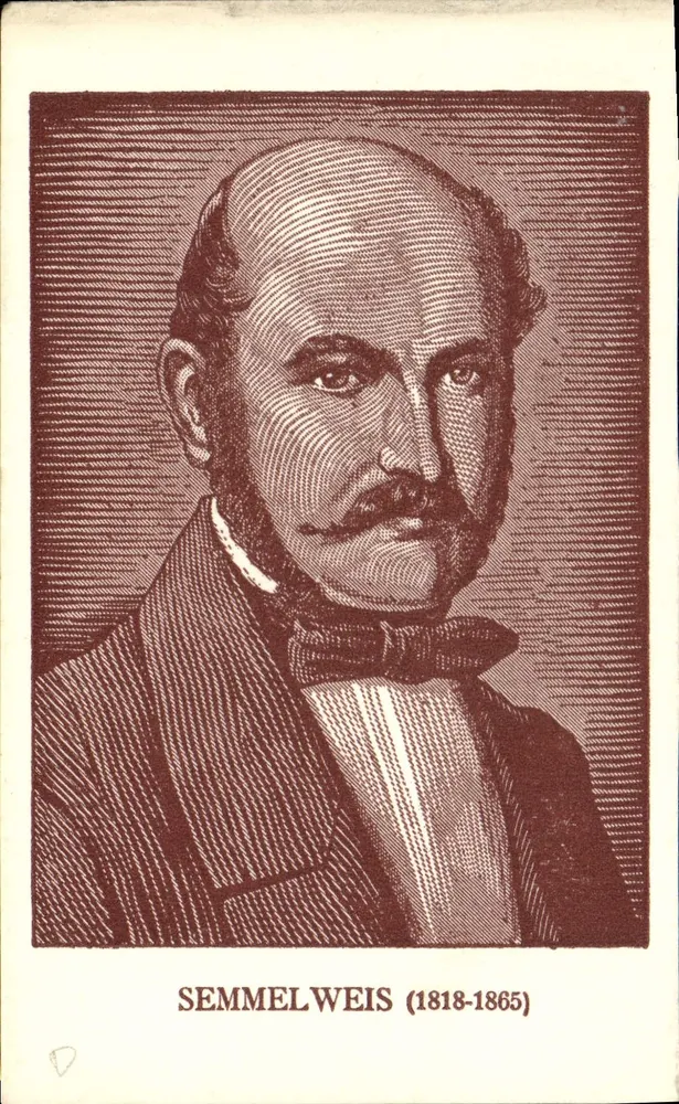 Semmelweis (1818-1865) — gravuriertes Portrait — Verleger nicht sichtbar - Vorderseite