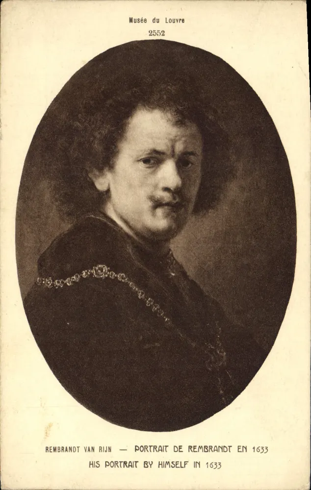 Rembrandt van Rijn — Retrato de Rembrandt em 1633 — Museu do Louvre 2552 - Frente