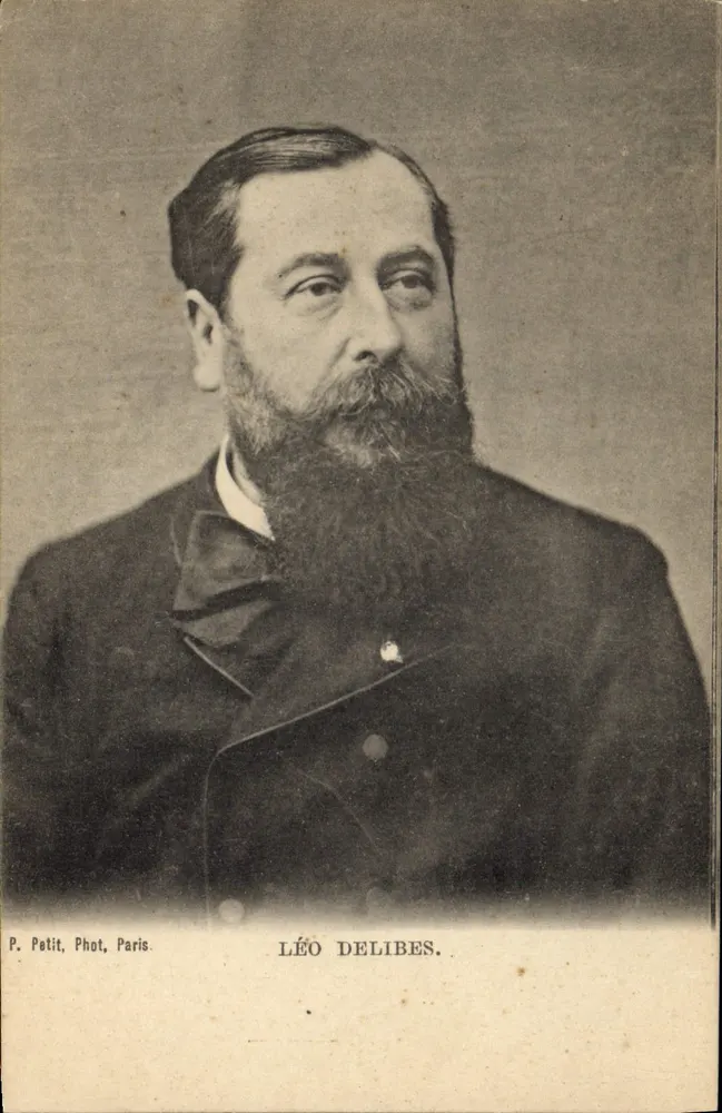 Léo Delibes — retrato — P. Petit, Fot. Paris - Frente