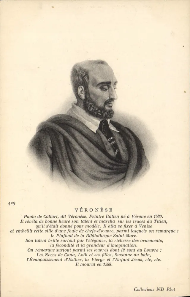 Paolo de Caliari chamado Véronèse — Pintor italiano nascido em Vérone em 1530 — Collections ND Phot - Frente