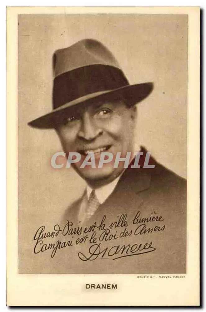 Homem com chapéu — propaganda para Campari — Studio E.-Manuel Presa - Frente