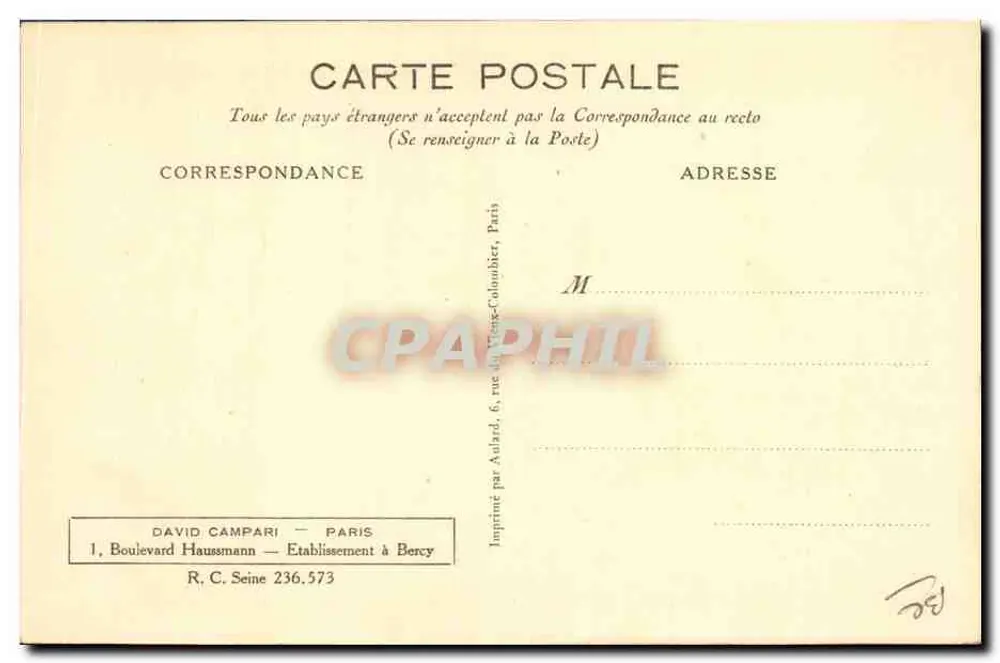 Homem com chapéu — propaganda para Campari — Studio E.-Manuel Presa - Verso