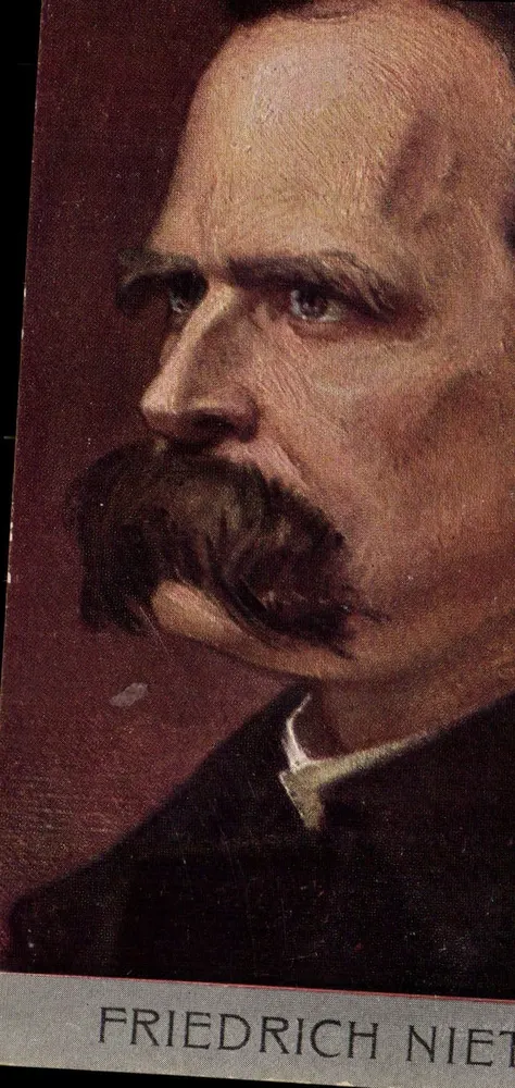 Friedrich Nietzsche — retrato — Edições Romain, Paris, série 571 - Frente